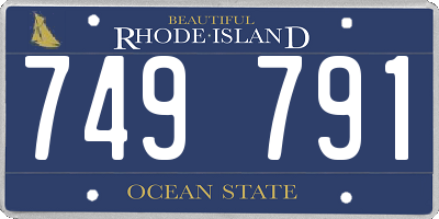 RI license plate 749791