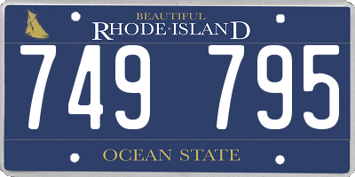 RI license plate 749795