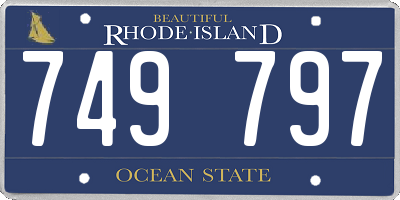 RI license plate 749797