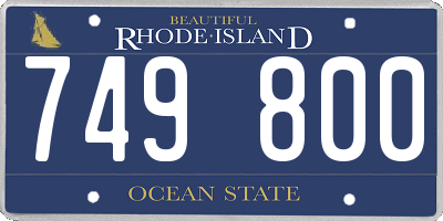 RI license plate 749800