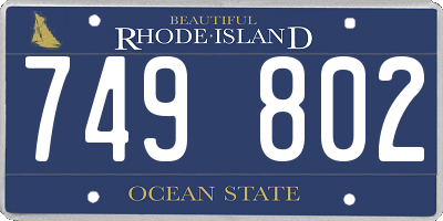 RI license plate 749802