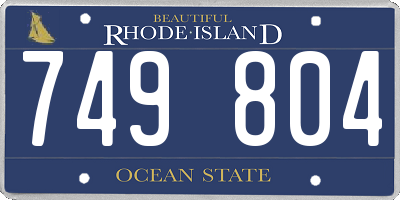 RI license plate 749804