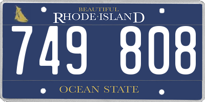 RI license plate 749808