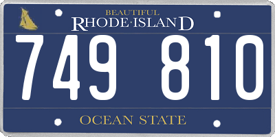 RI license plate 749810