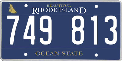 RI license plate 749813
