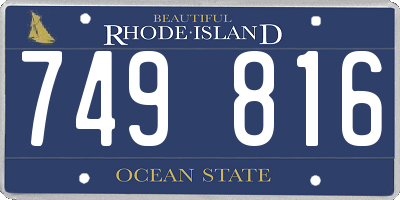 RI license plate 749816