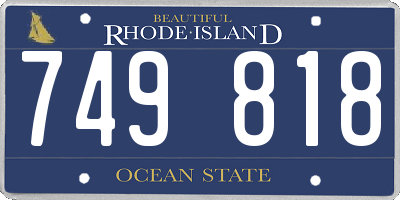 RI license plate 749818