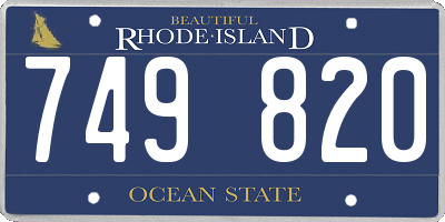 RI license plate 749820