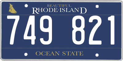 RI license plate 749821