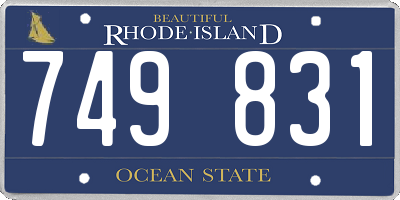 RI license plate 749831