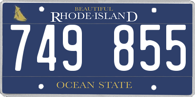 RI license plate 749855
