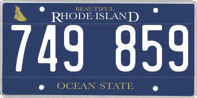 RI license plate 749859