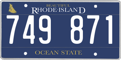 RI license plate 749871