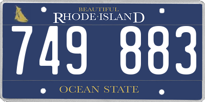 RI license plate 749883