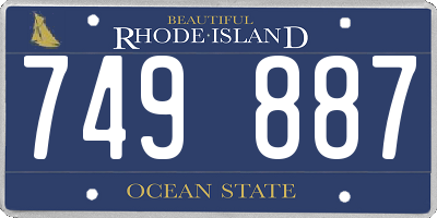 RI license plate 749887