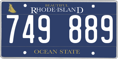 RI license plate 749889
