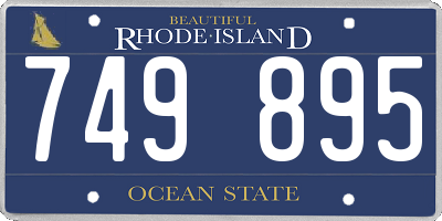 RI license plate 749895