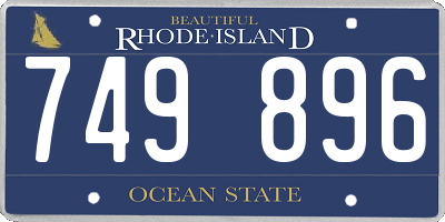 RI license plate 749896