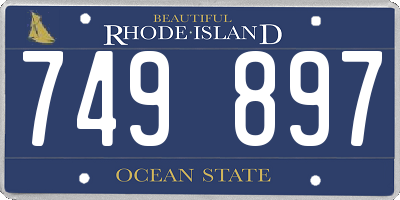 RI license plate 749897