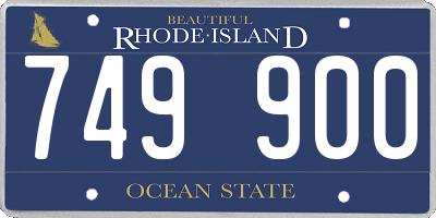 RI license plate 749900