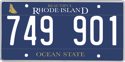 RI license plate 749901