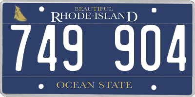 RI license plate 749904