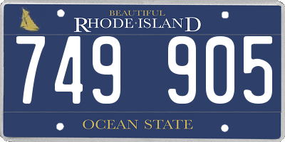 RI license plate 749905