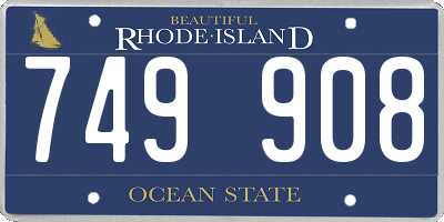 RI license plate 749908