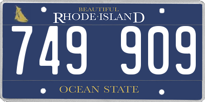 RI license plate 749909