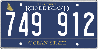 RI license plate 749912