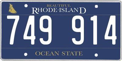 RI license plate 749914