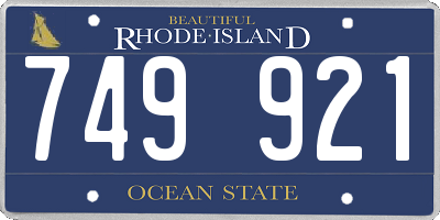 RI license plate 749921