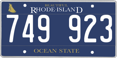 RI license plate 749923