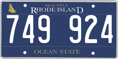 RI license plate 749924