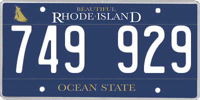 RI license plate 749929