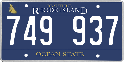 RI license plate 749937