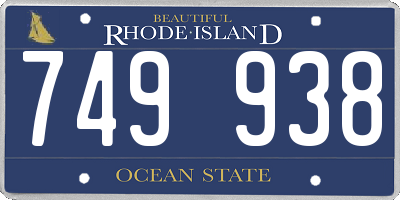 RI license plate 749938