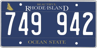 RI license plate 749942