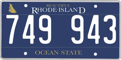 RI license plate 749943