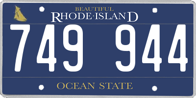 RI license plate 749944