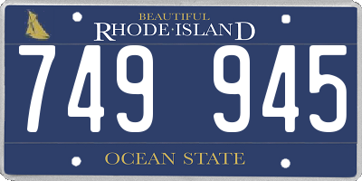 RI license plate 749945