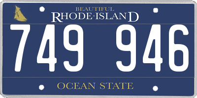 RI license plate 749946