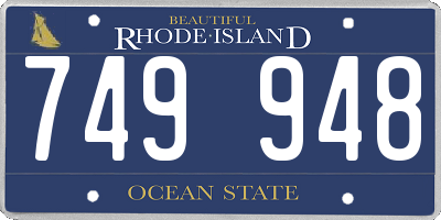 RI license plate 749948