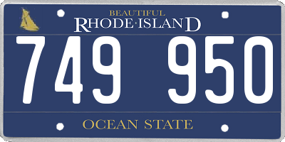 RI license plate 749950