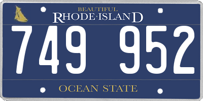 RI license plate 749952
