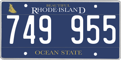 RI license plate 749955