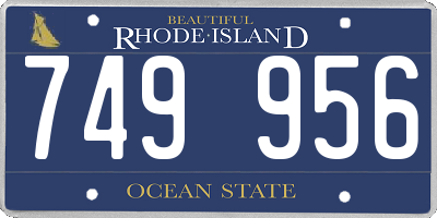 RI license plate 749956