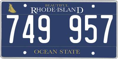 RI license plate 749957