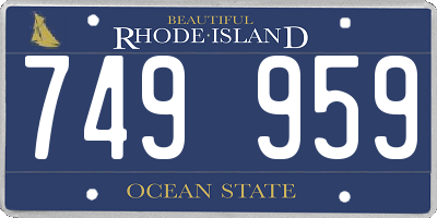 RI license plate 749959