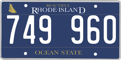 RI license plate 749960
